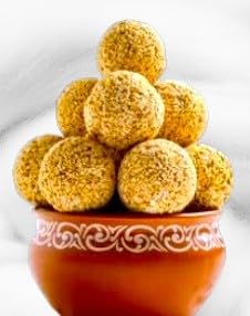 Rajgira Laddu Snacks, Pack of 50 Pieces Rajgeera Gud Laddu | Handmade Laddu Upwas special