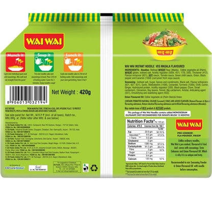 Wai Wai Ready To Eat Veg Masala Noodles, 420 Grams