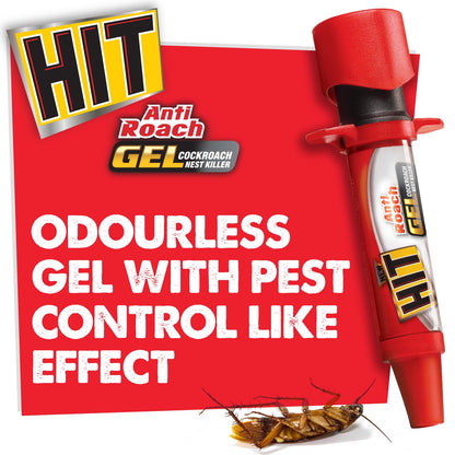 HIT Anti Roach Gel - Cockroach Killer (20g) | Kitchen Safe | Odourless | Fast and Convenient, Pack of 1