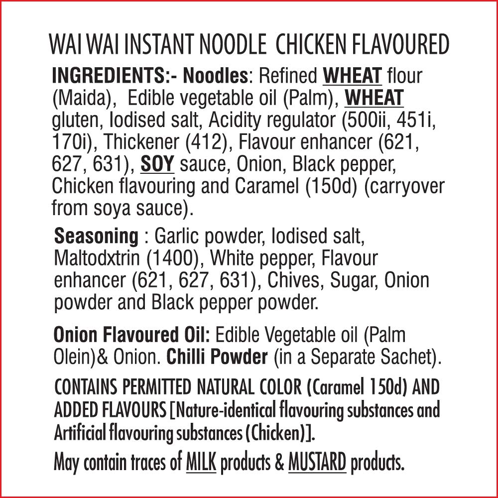 Wai Wai - Ready to Eat Chicken Noodles 420 GM -Combo Pack of 6