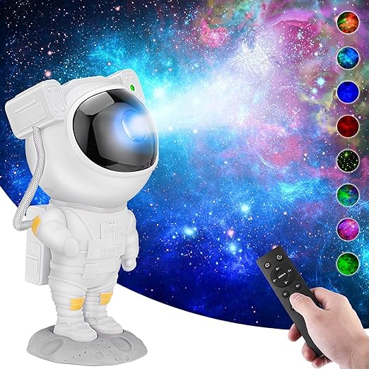 Kten Astronaut Starry Projector 360° Adjustable Galaxy Space Projector Light with Remote Control Spaceman Night Light for Decoration Suitable Gaming Room, Home Theater, Kids, Birthday Diwali Gift